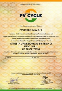 Certificato PV CYCLE